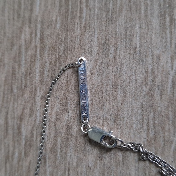 NWT Kendra Scott Letter Coin Necklace in Oxidized Sterling Silver - Picture 6 of 14